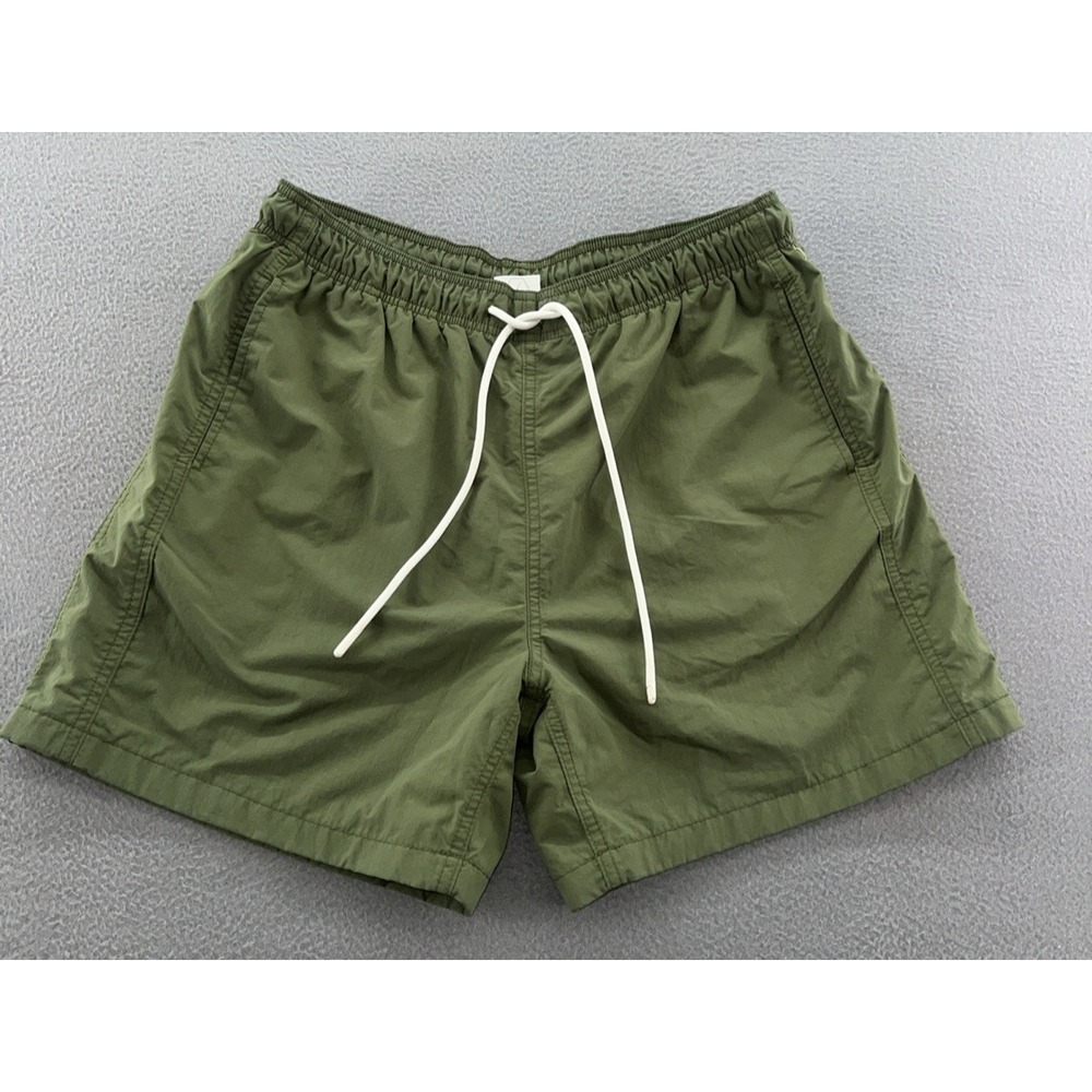 Standard Cloth Shorts Mens Sz M Green Swim Mesh Lined Drawstring